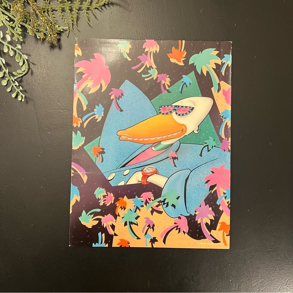 Vintage 80s Mead Portfolio Folder Wild Things Alaskan Moose Inc 1988 Duck